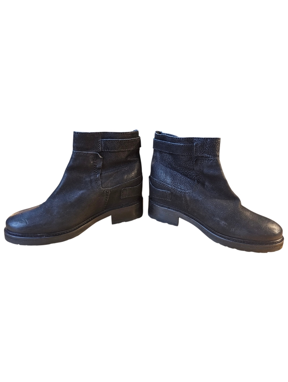 🖤 AllSaints Rama Moto Ankle Boots | Leather Buckle Zip | Black | EU 39 / US 9 - Picture 4 of 11
